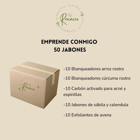 Caja de 50 jabones emprende conmigo