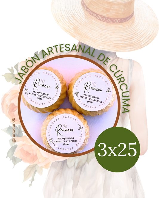 Pack de 3 Jabones Artesanales de Cúrcuma
